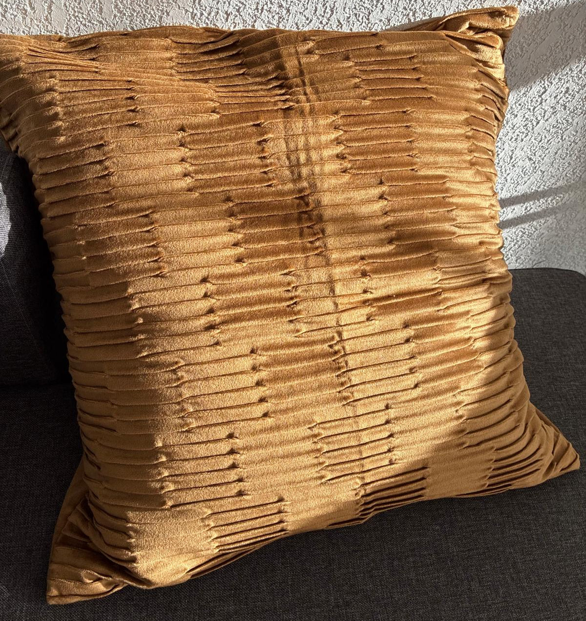 Housse De coussin - Caramel texturé