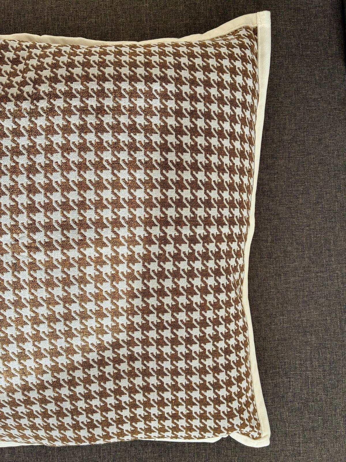 Housse De Coussin  - Taupe Pied-de-Poule