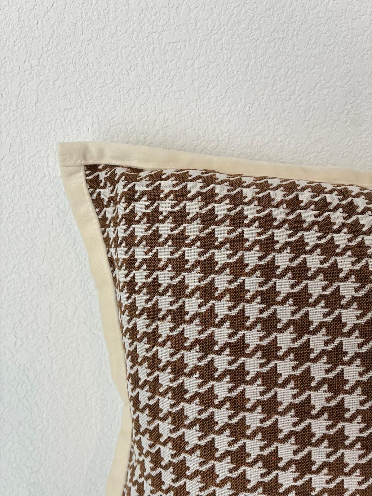 Housse De Coussin  - Taupe Pied-de-Poule